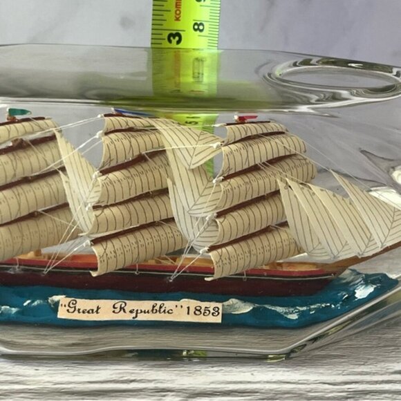 Vintage "Great Republic 1853" Ship In Bottle Handmade In England - Picture 12 of 13